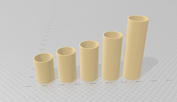6cm Wide Base Cylinder Vase STL File for 3D Printing