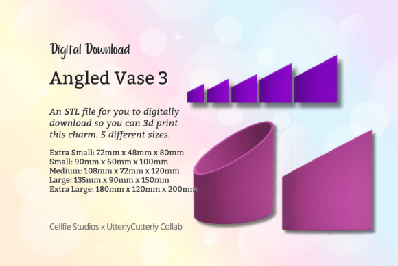 Angled Vase 3 STL File: A Modern Vintage Container
