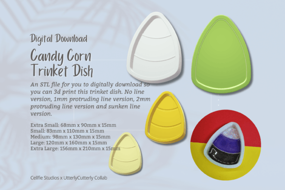 Candy Corn Dish STL File: Your Halloween 3D Print Project