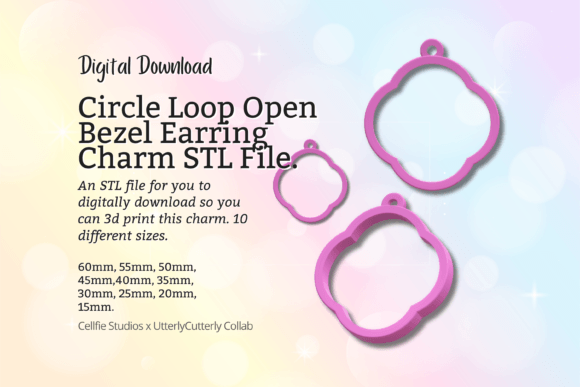 Circle Loop Open Back Bezel 2 Earring Ch: A Versatile Design Asset