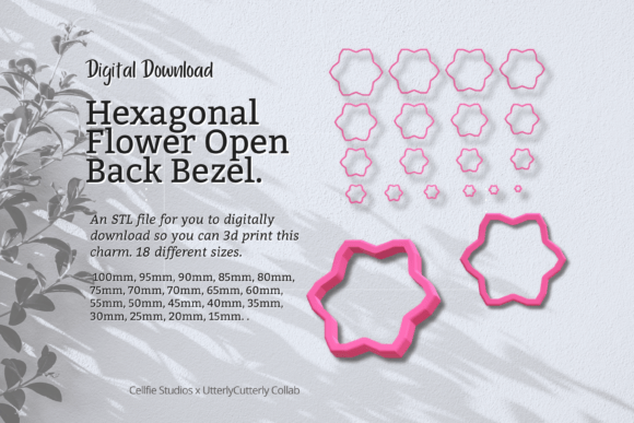 Hexagonal Flower 1 Open Back Bezel STL F: Your Guide to a Versatile Digital Design