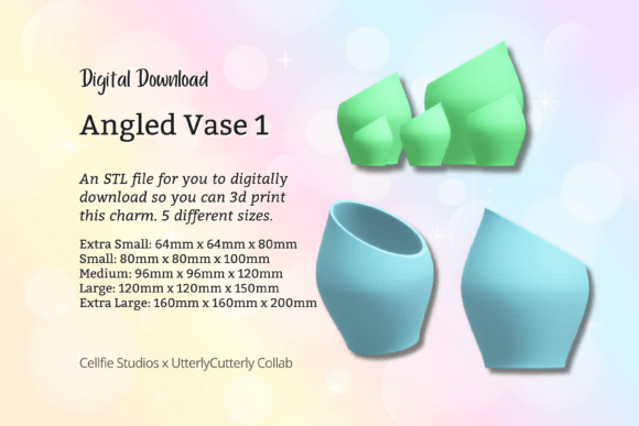 Modern Vintage Style: The Angled Vase 1 STL File