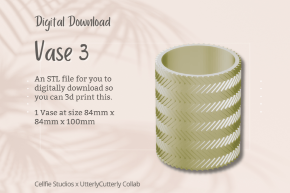 Vase 3 STL File: Modern Digital Design